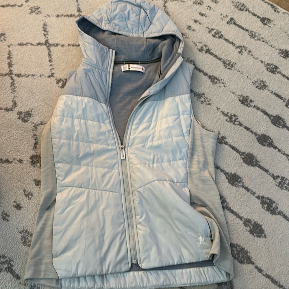 Smartwool white/gray hooded vest